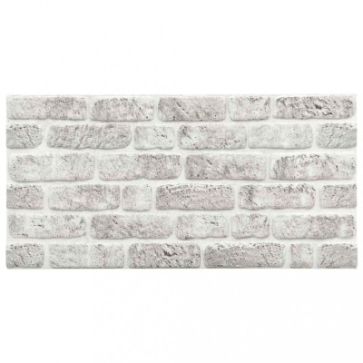 Panouri de perete 3D, model caramida, gri deschis, 10 buc., EPS foto