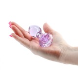 Dop Anal Din Sticla Crystal Gem, Lila, 9 cm