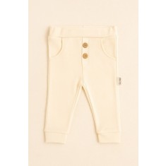 Pantaloni bebelusi din bumbac 100% Colbi Baby Wear CREM (Marime Disponibila: