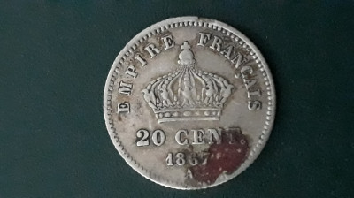 Franta - 20 cents 1867 a. foto