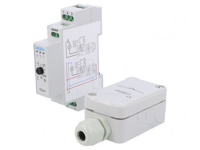 &Icirc;ntrerupător Crepuscular pentru Șină DIN 230V SPDT IP20