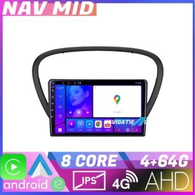 Navigatie Peugeot 607 EDOTEC-LITE Android radio gps internet Octa core 4 64 Carplay CarStore Technology foto
