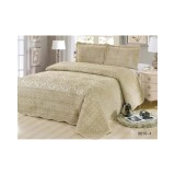 Cumpara ieftin Set Cuvertura Pat Catifea, Cream -LIM11