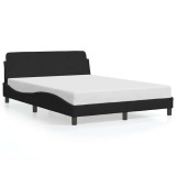 Cumpara ieftin Cadru de pat, Dover, negru, 140x200 cm, catifea