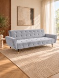 Canapea Glamour 219x84x81 cm Rabatabila Light Grey (cod AF 2497-07)