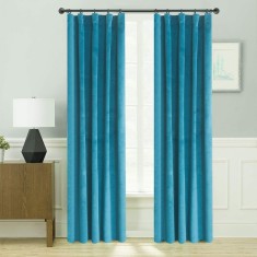 Draperie din catifea cu rejansa din bumbac tip fagure, Madison, 150x250 cm, densitate 700 g/ml, Arctic, 1 buc