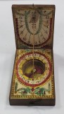 Busola din lemn, pictata manual, Franta cca. 1800