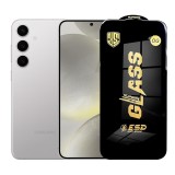 Folie de Protectie pentru Samsung Galaxy S24+, TEO, Sticla Securizata ESD, Margini Negre, Rezistenta la Zgirieturi, Antistatica, 0.35 mm, Transparenta
