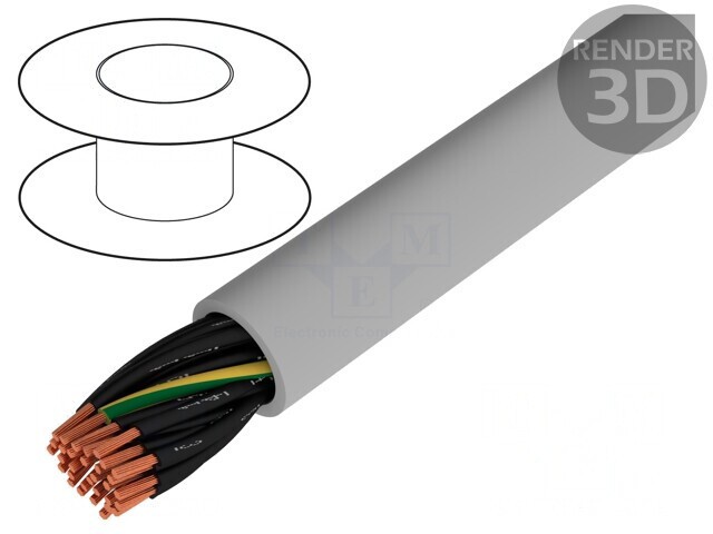 Cablu JZ-500 32G0,75mm2 neecranat gri 300V/500V Cu