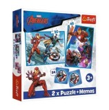 Cumpara ieftin Puzzle Trefl 2 in 1 Memo Avengers - Eroii in actiune, 78 piese