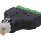 Conector RJ45 ecranat cu regletă