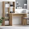 VidaXL Birou cu raft Stejar sonoma 138.5 x 55 x 143 cm Lemn compozit 3337251