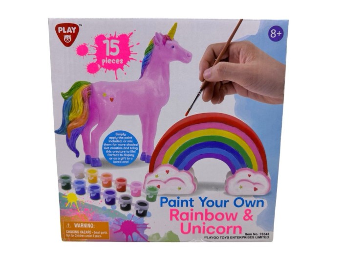 Set creativ Paint Your Own Rainbow and Unicorn cu figurine de pictat