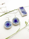 Set de bijuterii cu flori albastre