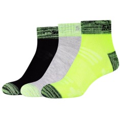 ?osete Skechers 3PPK Boys Mesh Ventilation Quarter Socks SK42025-7400 galben foto