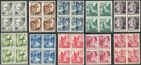 GERMANIA ZONA FRANCEZA Rheinland-Pfalz 1947 / 1948 SERIE 15 BLOCURI DE 4 MNH, Nestampilat