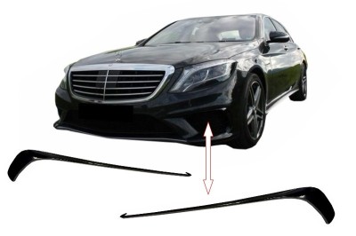 Ornament Bara Fata Mercedes W222 S-Class S63 Design (2013-up) Negru Performance AutoTuning foto