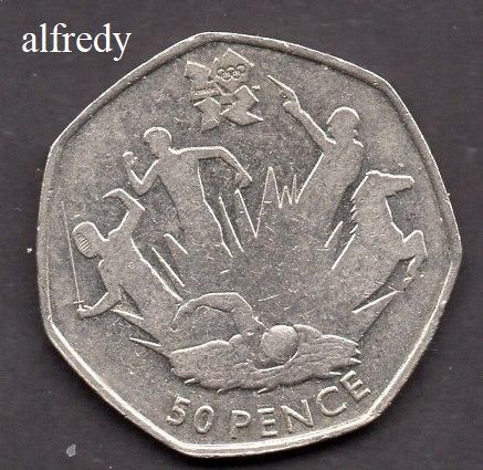 Anglia Marea Britanie 2011 50 Pence, Comemorativa, J.O. Londra, Pentatlon modern