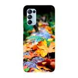 Husa compatibila cu Oppo A15s model Colorful leaves, Silicon, TPU, Viceversa, Transparent, Carcasa