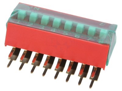 Comutator DIP-SWITCH 2 pozitii THT foto
