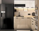 Bucatarie Daria colt V1 Alb Cappuccino