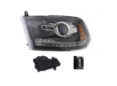 Far Ram 1500/2500/3500, 2016-, montare fata, stanga, cu lentile; cu indicator led; cu lumina de zi; cu lumina de parcare LED; Tip=USA; HB3+HB3+LED; m foto