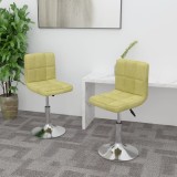 Cumpara ieftin Scaune de bucătărie pivotante, 2 buc., verde, țesătură