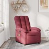 VidaXL Fotoliu de masaj rabatabil, roșu vin, material textil 371742