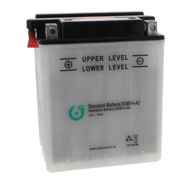 Baterie 12V14Ah moto + electrolit YB14-A2 6-ON Cod Produs: MX_NEW 7070088MA