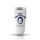 Epilator COPACABANA, 16 pensete, 2 trepte de viteza, cap detasabil lavabil, alimentare 3 x AAA, Alb