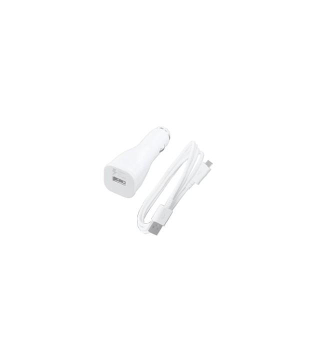 Incarcator Samsung 2a auto, cu cablu micro usb, Alb
