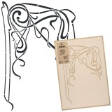 Șablon din plastic reutilizabil // ART NOUVEAU ORNAMENT #2 - MARE (59x95cm)