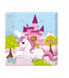 Set 20 servetele party, model unicorn, 33 x 33 cm