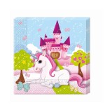 Set 20 servetele party, model unicorn, 33 x 33 cm