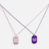 Set Coliere BFF cu Pandantive Colorate și Strass, 2 buc, CMCLASS