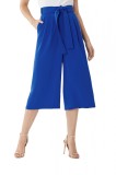CL774-4 Pantaloni trei sferturi eleganti, accesorizati cu cordon in talie
