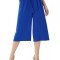 CL774-4 Pantaloni trei sferturi eleganti, accesorizati cu cordon in talie