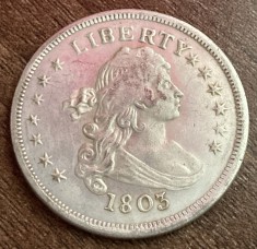 C50 - Moneda foarte veche - America - 1 silver dollar - replica a unei monede celebre - 1803