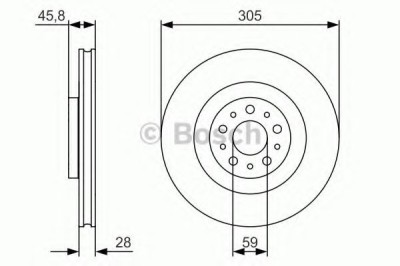 Disc frana OPEL COMBO Combi (X12) (2012 - 2016) BOSCH 0 986 479 736 foto