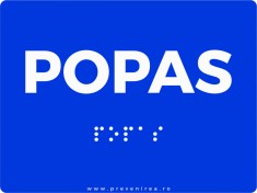 Placuta braille POPAS pentru nevazatori foto