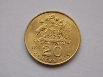 20 CENTESIMOS 1971 CHILE-XF foto
