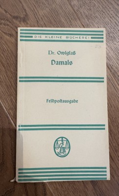 Carte germană Damals Dr Owlglass foto