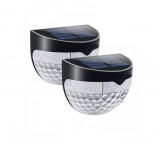 Set 2 Lampi solare de perete 6 Led cu senzor de lumina, IPF