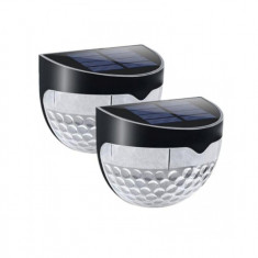 Set 2 Lampi solare de perete 6 Led cu senzor de lumina