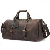 Cumpara ieftin Geanta voiaj, fitness, BUSY LDY&amp;GTM&reg; Bjorn, piele naturala premium, capacitate mare, coffee vintage
