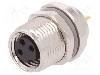 Conector M8, 3 pini, clasa etanseitate IP67, TE Connectivity - T4031017031-000