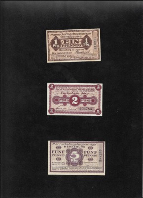 Rar! Set Notgeld 1 + 2 + 5 pf Merseburg foto