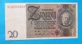 Bancnota Germania 20 Mark 1929, Originala, Superba, Bancnota Veche de Colectie