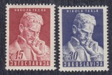 Iugoslavia 1953: Nikola Tesla, Personalități, Serie Neuzată, Mi.No. 712-713