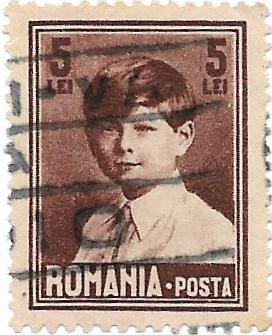 Mihai I, format mare, fara filigran (uzuale), 1928 - 5 L, obliterat foto